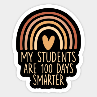 My Students Are 100 Days Smarter 100th Day Of School Teacher Sticker